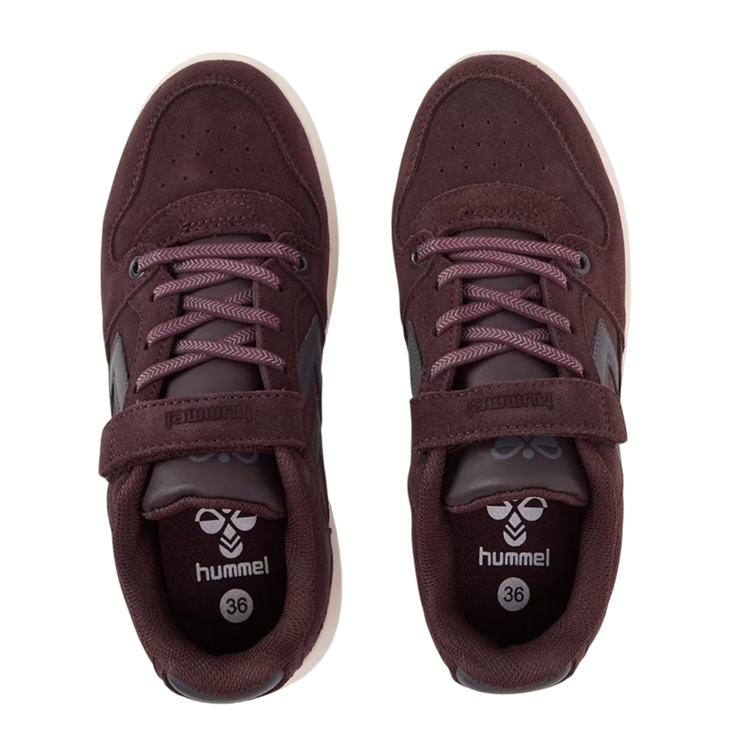 Fudge - Side - Hummel Childrens-Kids Chevron Suede Trainers
