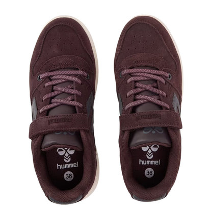 Fudge - Side - Hummel Childrens-Kids Chevron Suede Trainers