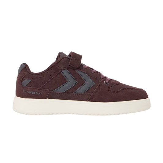 Fudge - Front - Hummel Childrens-Kids Chevron Suede Trainers