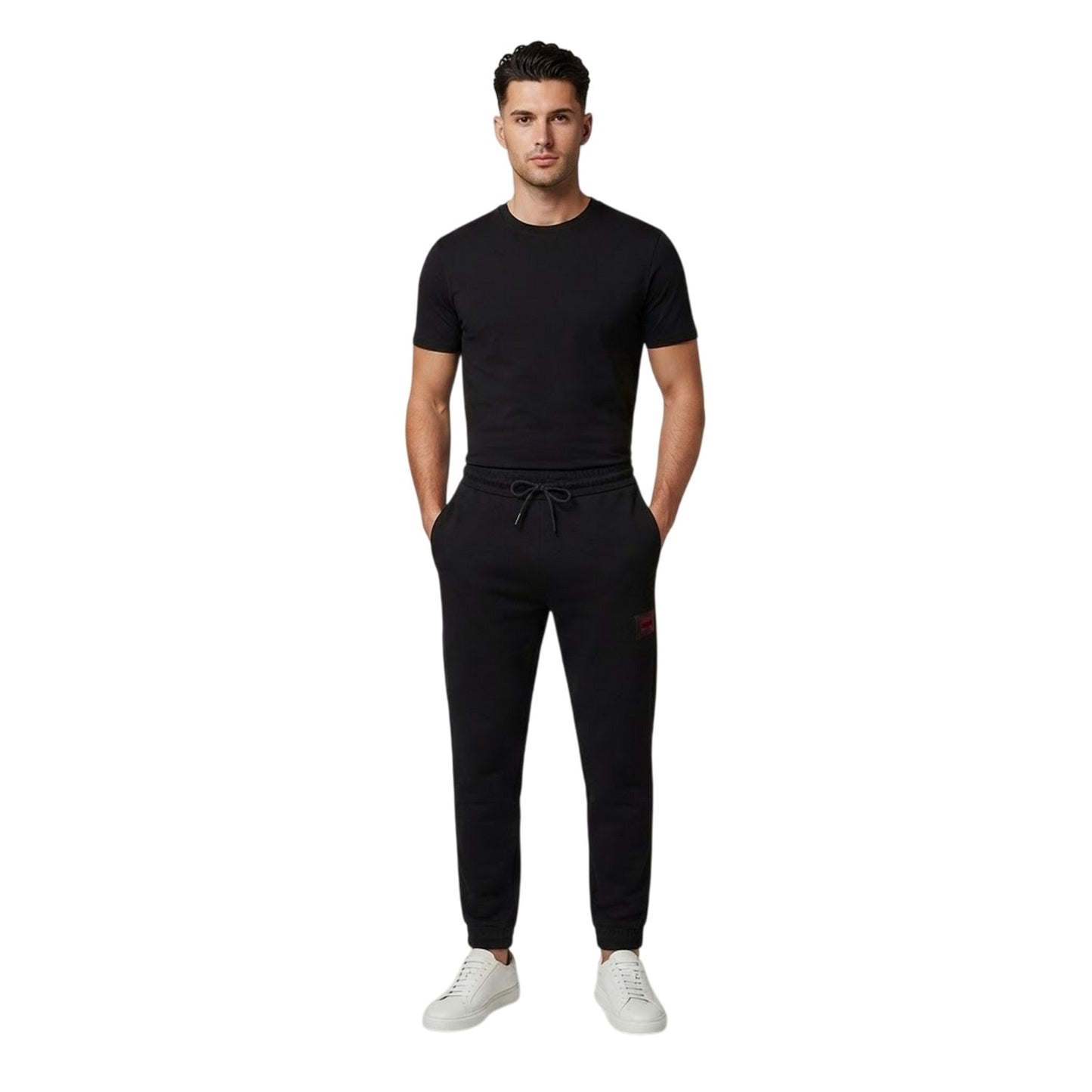 Black - Side - Hugo Mens Danopan Jogging Bottoms