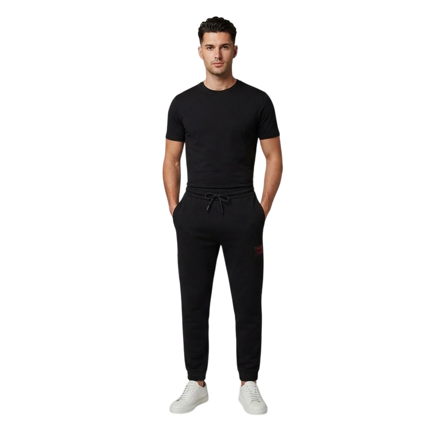 Black - Side - Hugo Mens Danopan Jogging Bottoms