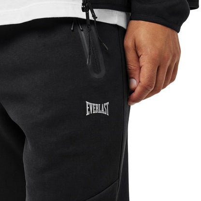 Black - Side - Everlast Mens Athletic Jogging Bottoms