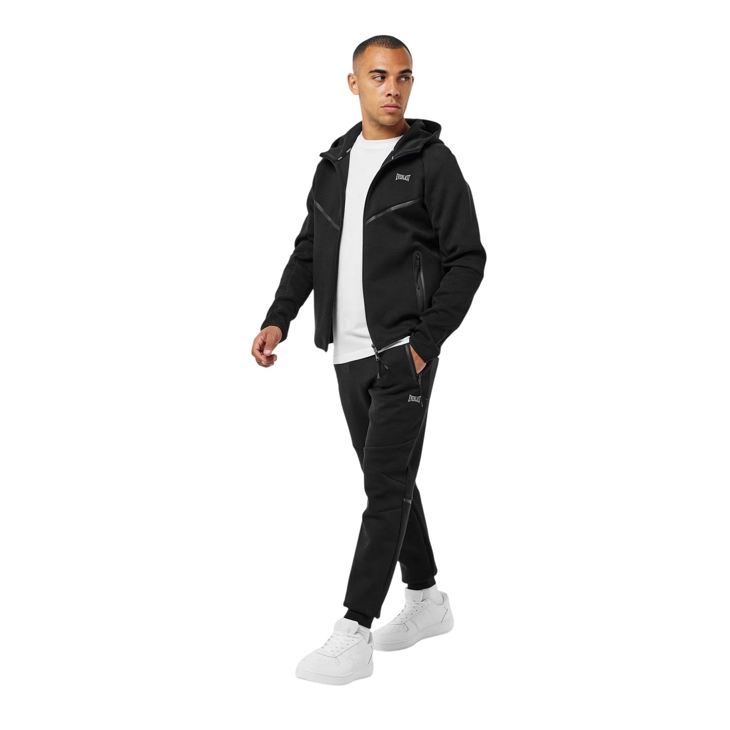 Black - Lifestyle - Everlast Mens Athletic Jogging Bottoms