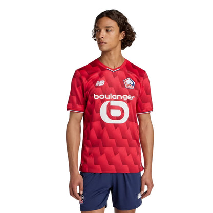 Red - Lifestyle - New Balance Mens Lille 25-26 Football Home Shirt