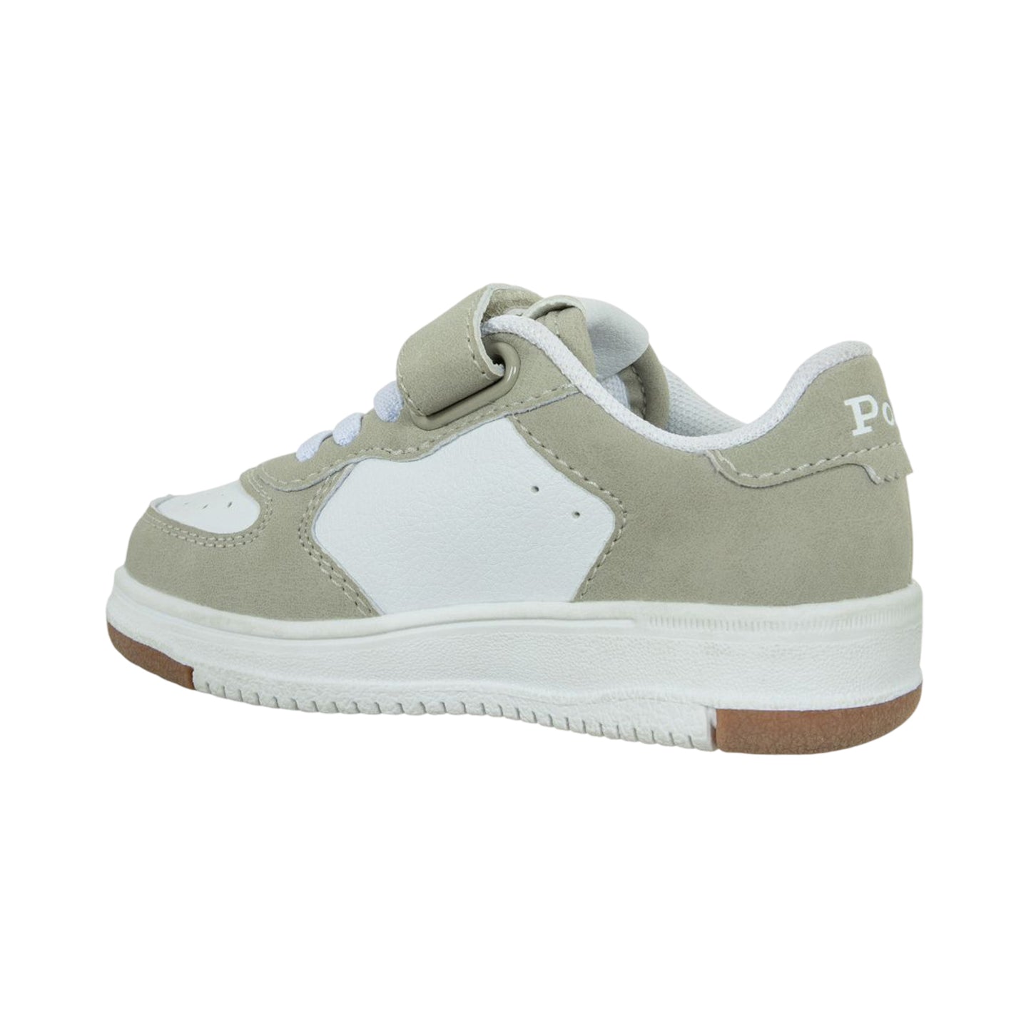Khaki-White - Back - Ralph Lauren Baby Flat Court Shoes