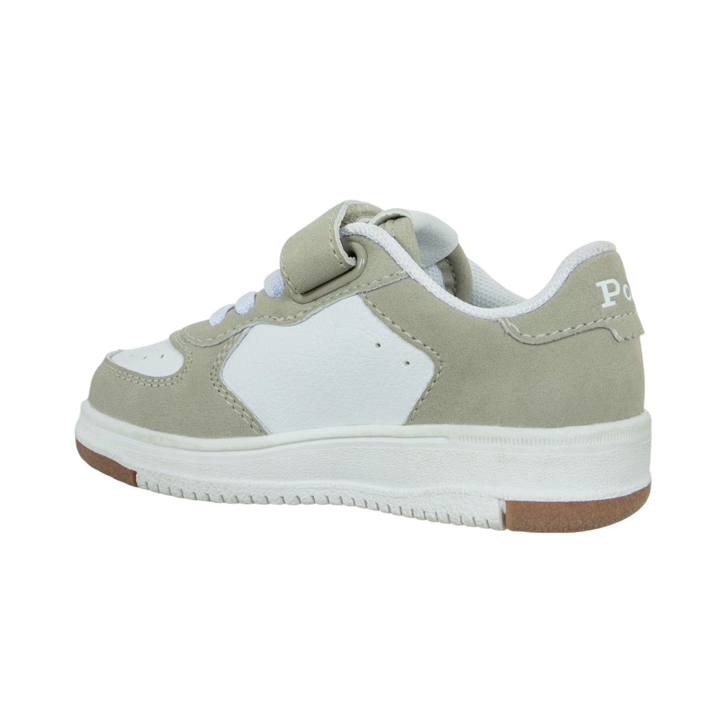Khaki-White - Back - Ralph Lauren Baby Flat Court Shoes