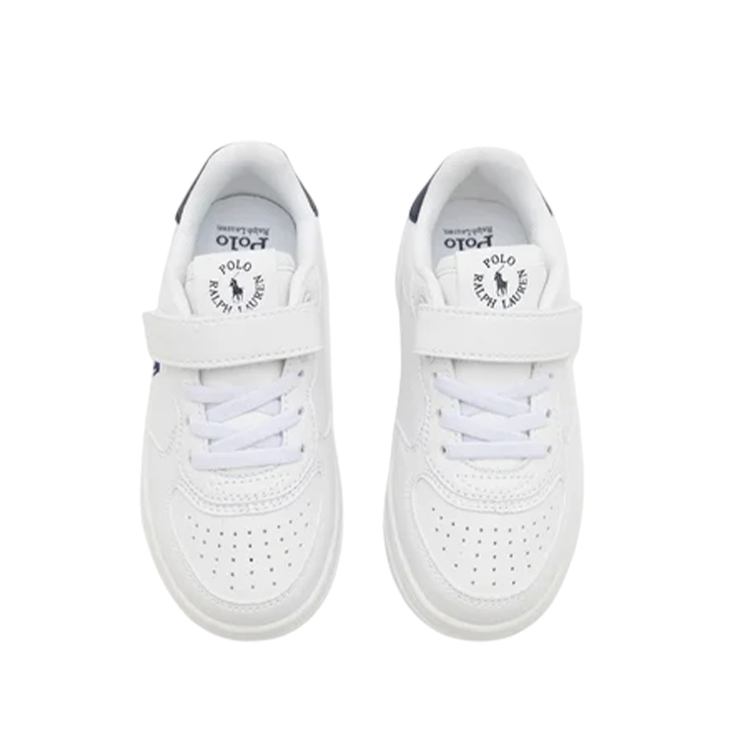 White-Navy - Lifestyle - Ralph Lauren Baby Flat Court Shoes