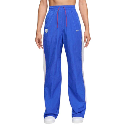 Blue-White - Front - Nike Womens-Ladies England FA Tracksuit Bottoms