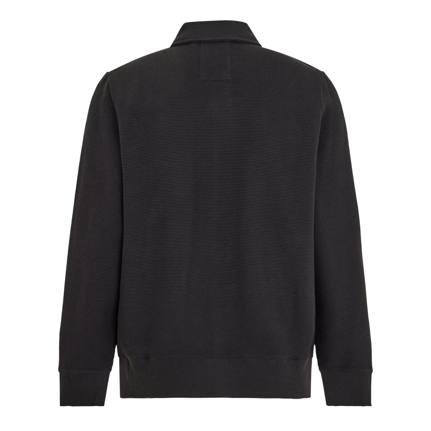 Black - Back - Luke Mens Cribbs Ribbed Knitted Cardigan