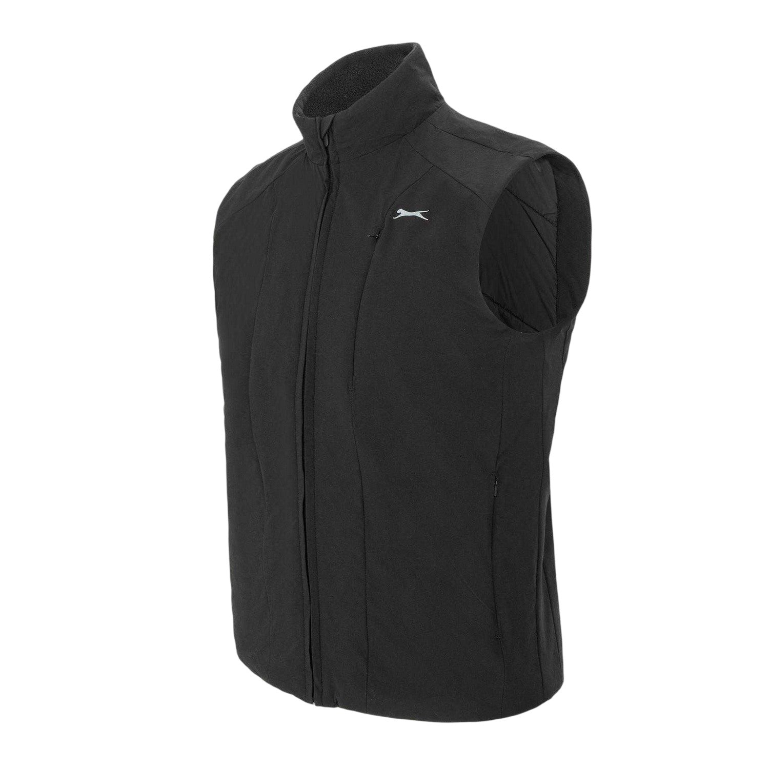 Black - Side - Slazenger Mens Full Zip Golf Gilet