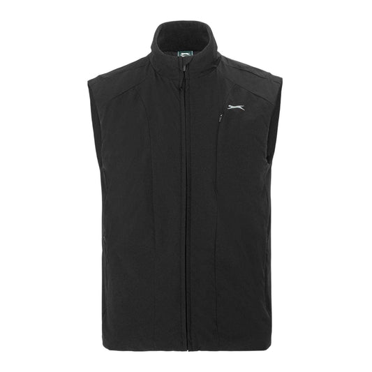 Black - Front - Slazenger Mens Full Zip Golf Gilet