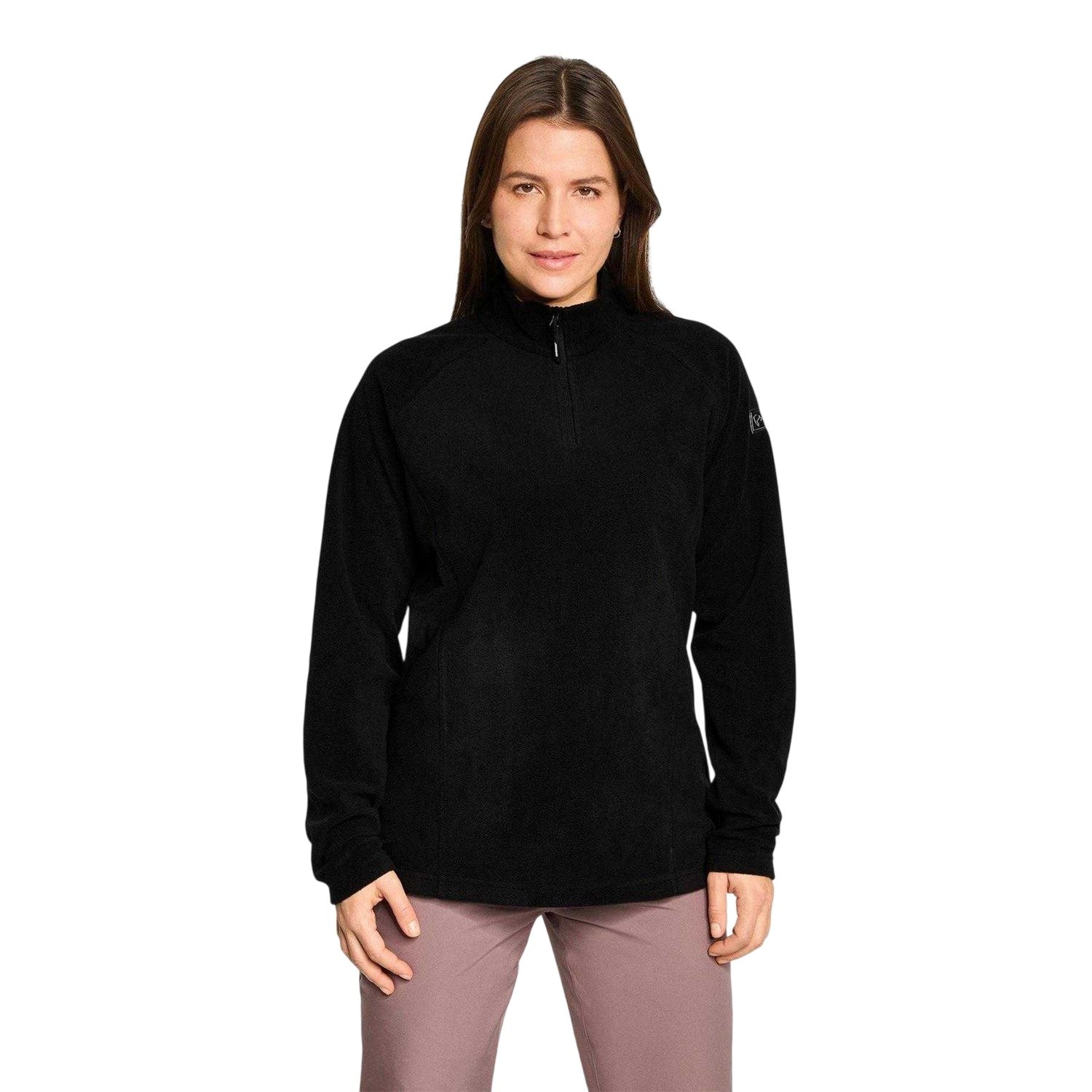 Black - Lifestyle - Ziener Womens-Ladies Januki Half Zip Fleece