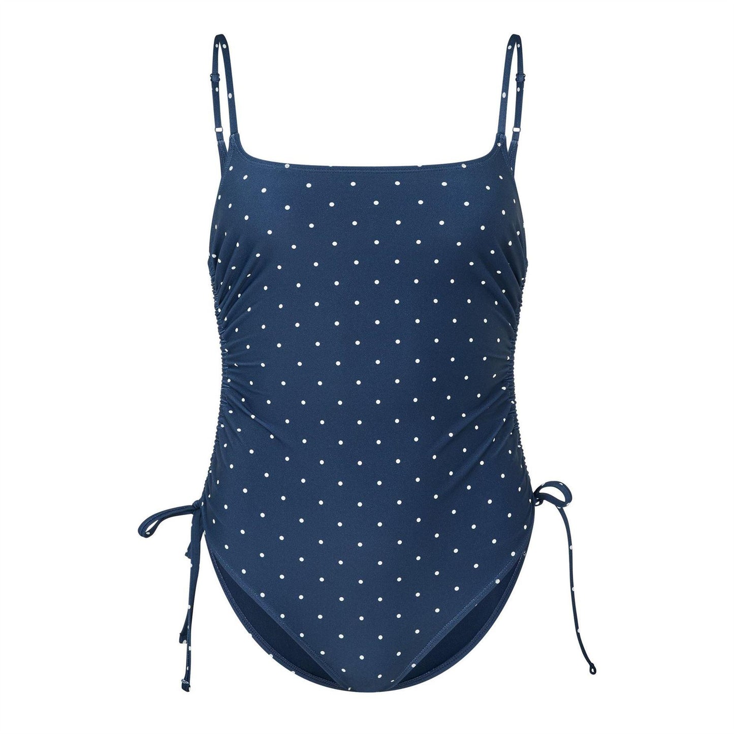 Navy - Front - Jack Wills Womens-Ladies Polka Dot One Piece Swimsuit