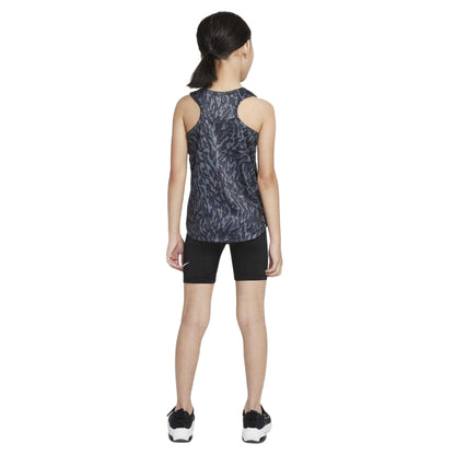 Black - Back - Nike Childrens-Kids Veneer Animal Print Top & Shorts Set