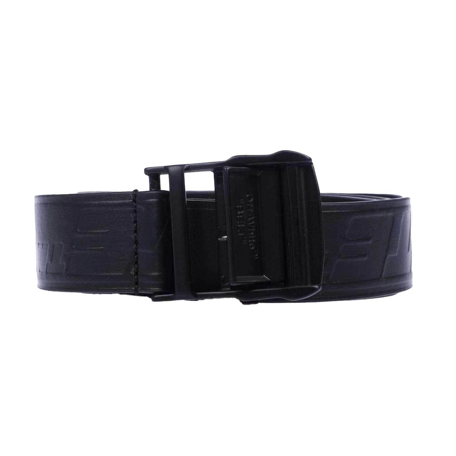 Black - Front - Off White Mens Industrial Leather Belt