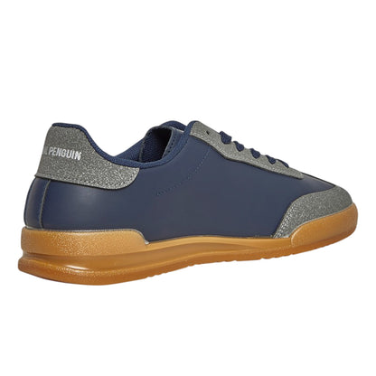 Charcoal-Navy - Back - Original Penguin Mens Giovanni Panelled Trainers