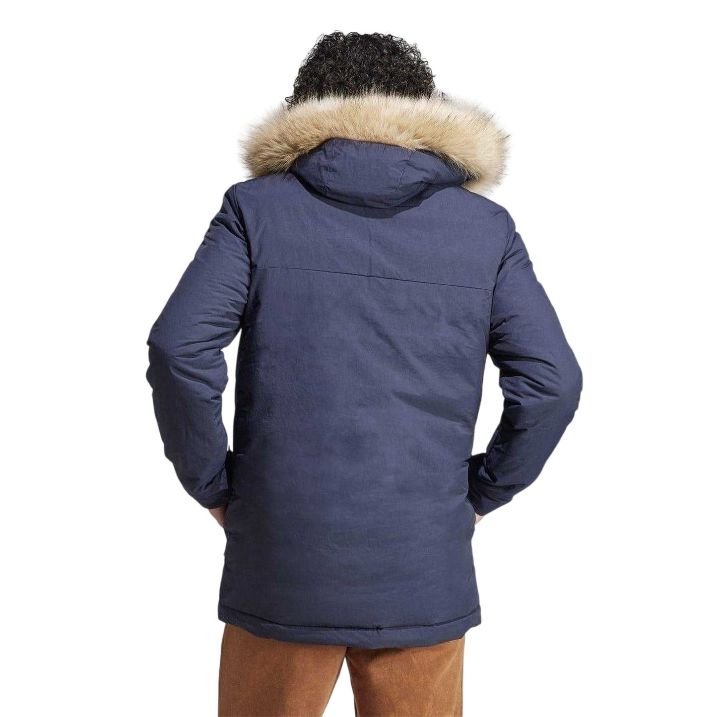 Legend Ink - Back - Adidas Mens Faux Fur Hood Parka