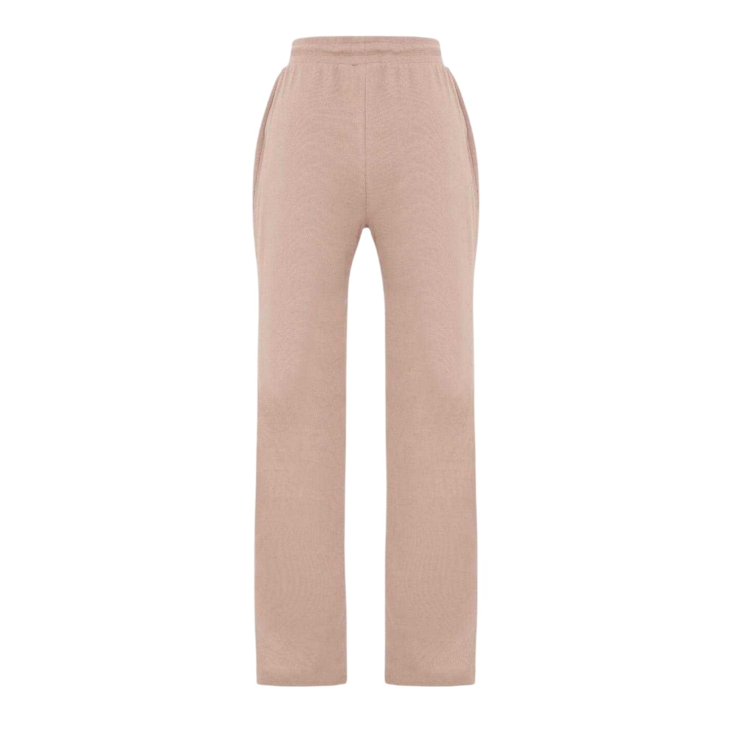 Mocha - Back - I Saw It First Womens-Ladies Ribbed Wide Leg Sweatpants