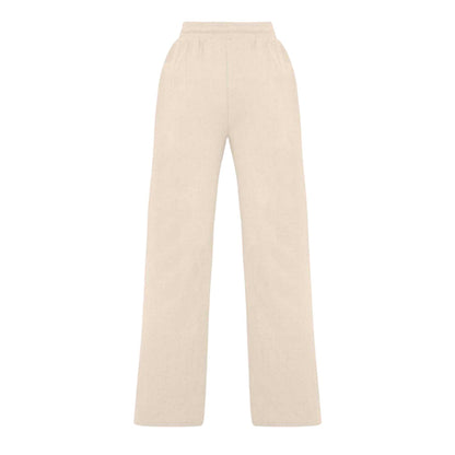 Stone - Back - I Saw It First Womens-Ladies Ribbed Wide Leg Sweatpants