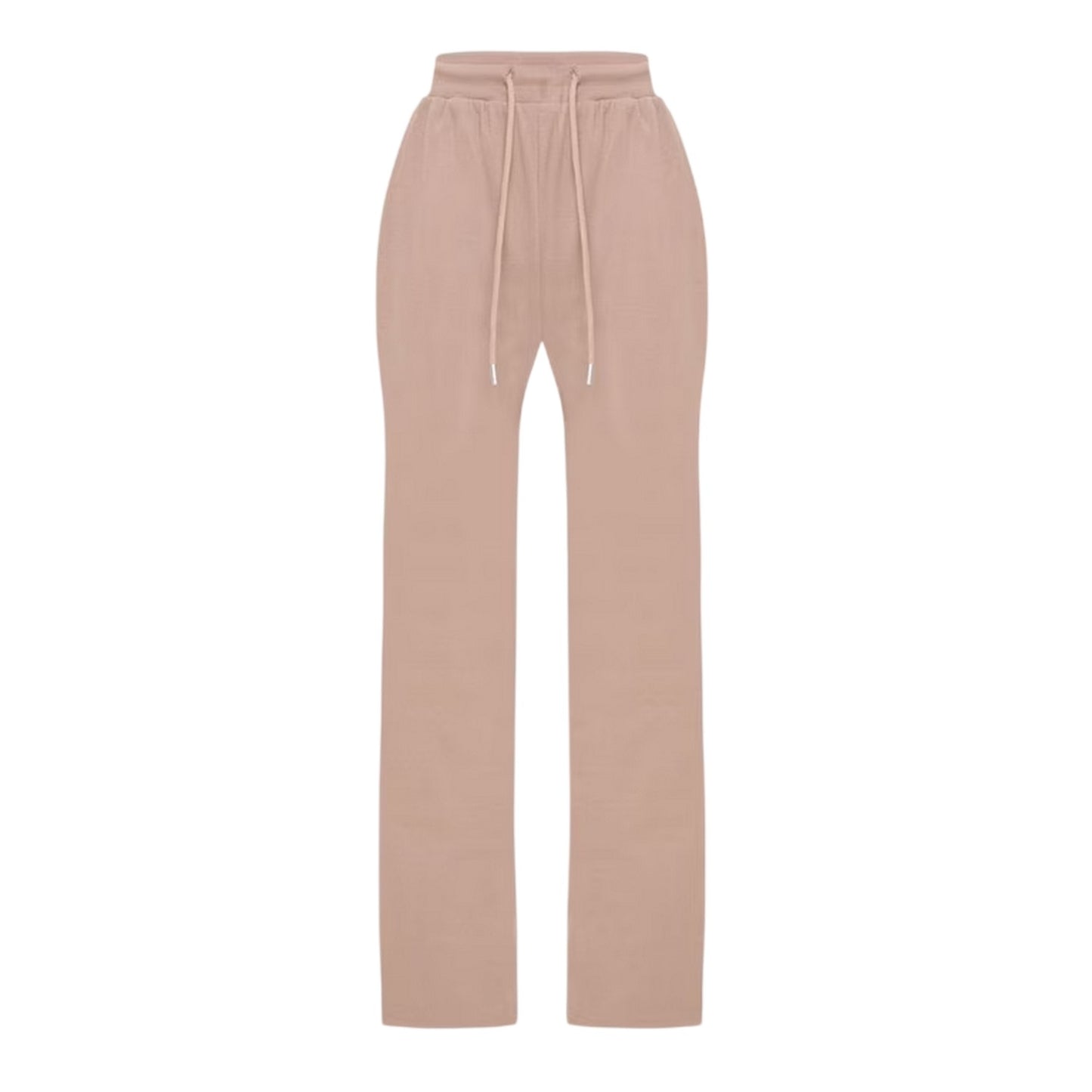 Mocha - Front - I Saw It First Womens-Ladies Ribbed Wide Leg Sweatpants
