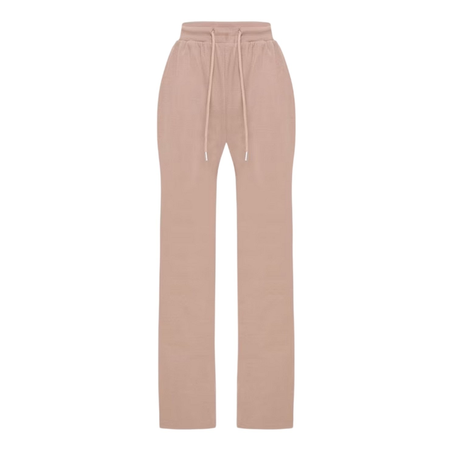 Mocha - Front - I Saw It First Womens-Ladies Ribbed Wide Leg Sweatpants