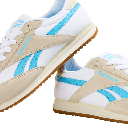 White-Blue - Lifestyle - Reebok Womens-Ladies World 70 Logo Trainers