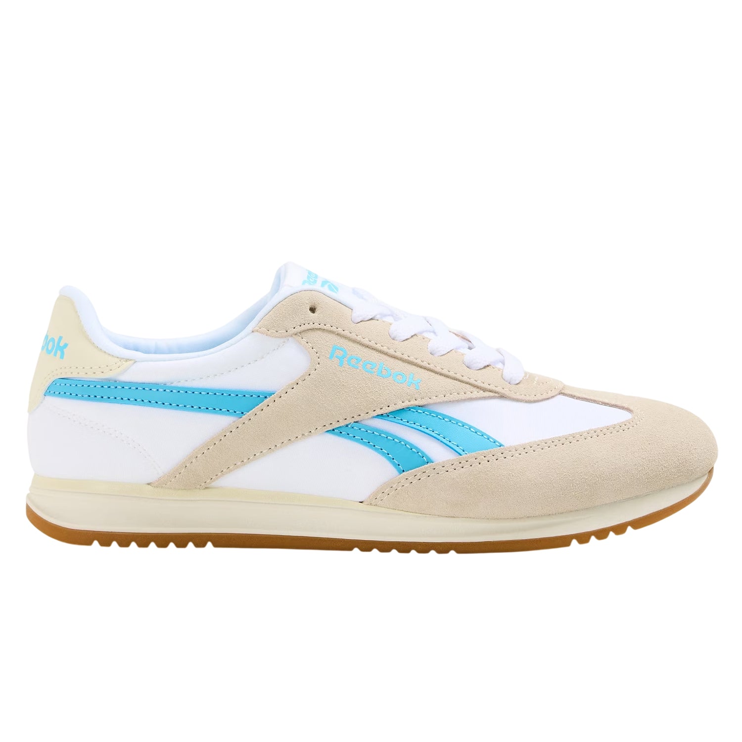 White-Blue - Front - Reebok Womens-Ladies World 70 Logo Trainers