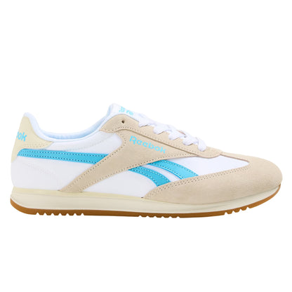 White-Blue - Front - Reebok Womens-Ladies World 70 Logo Trainers