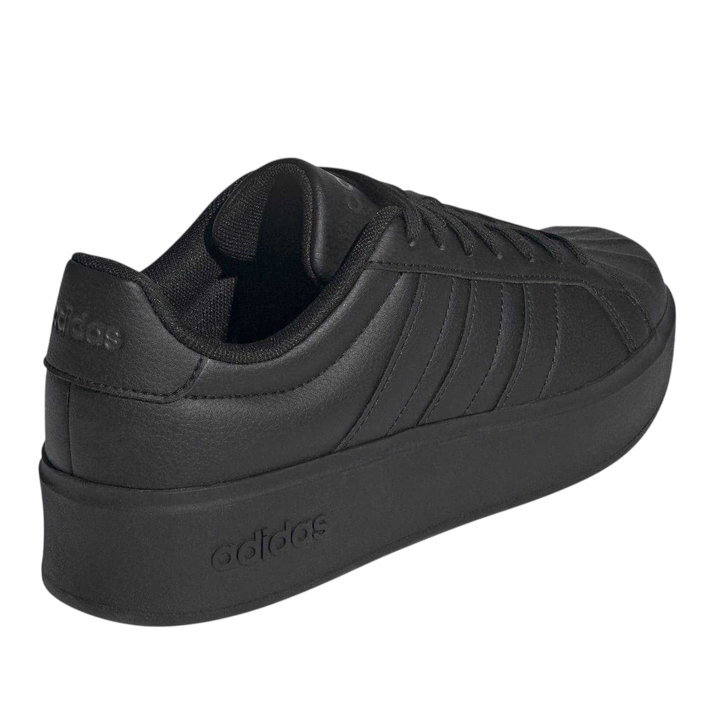Triple Black - Back - Adidas Womens-Ladies Streetalk Bold Trainers