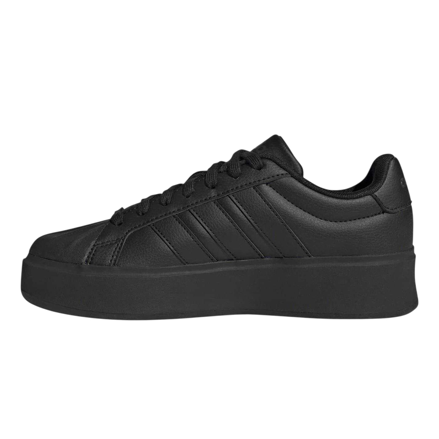 Triple Black - Side - Adidas Womens-Ladies Streetalk Bold Trainers