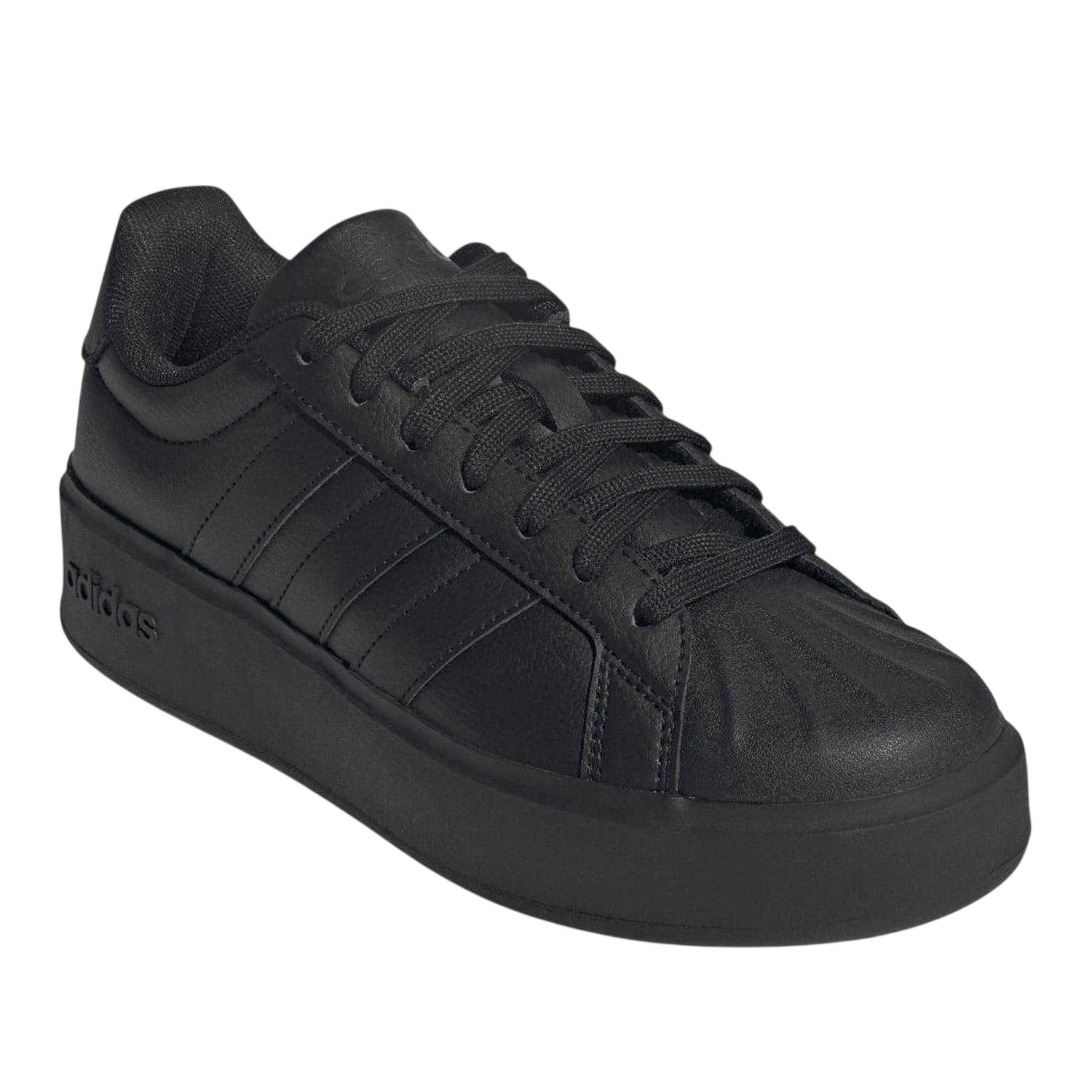 Triple Black - Lifestyle - Adidas Womens-Ladies Streetalk Bold Trainers
