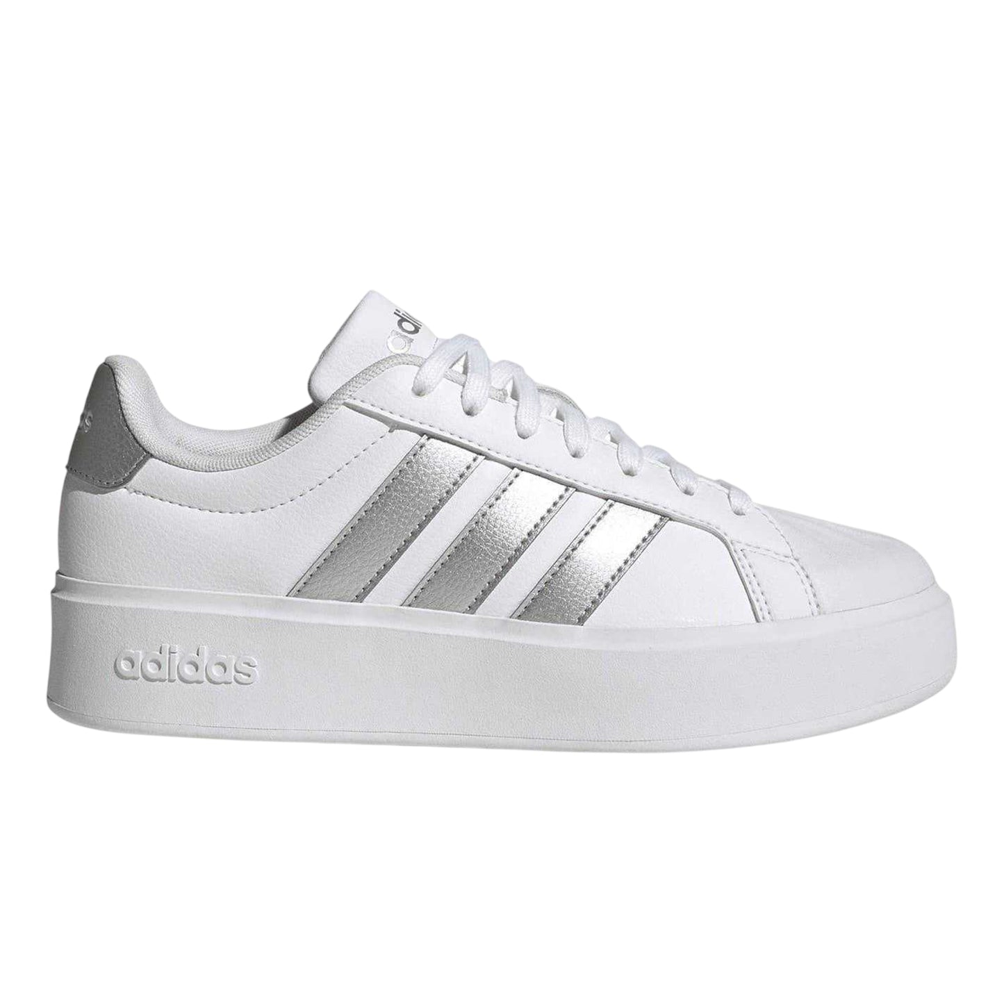 White - Front - Adidas Womens-Ladies Streetalk Bold Trainers