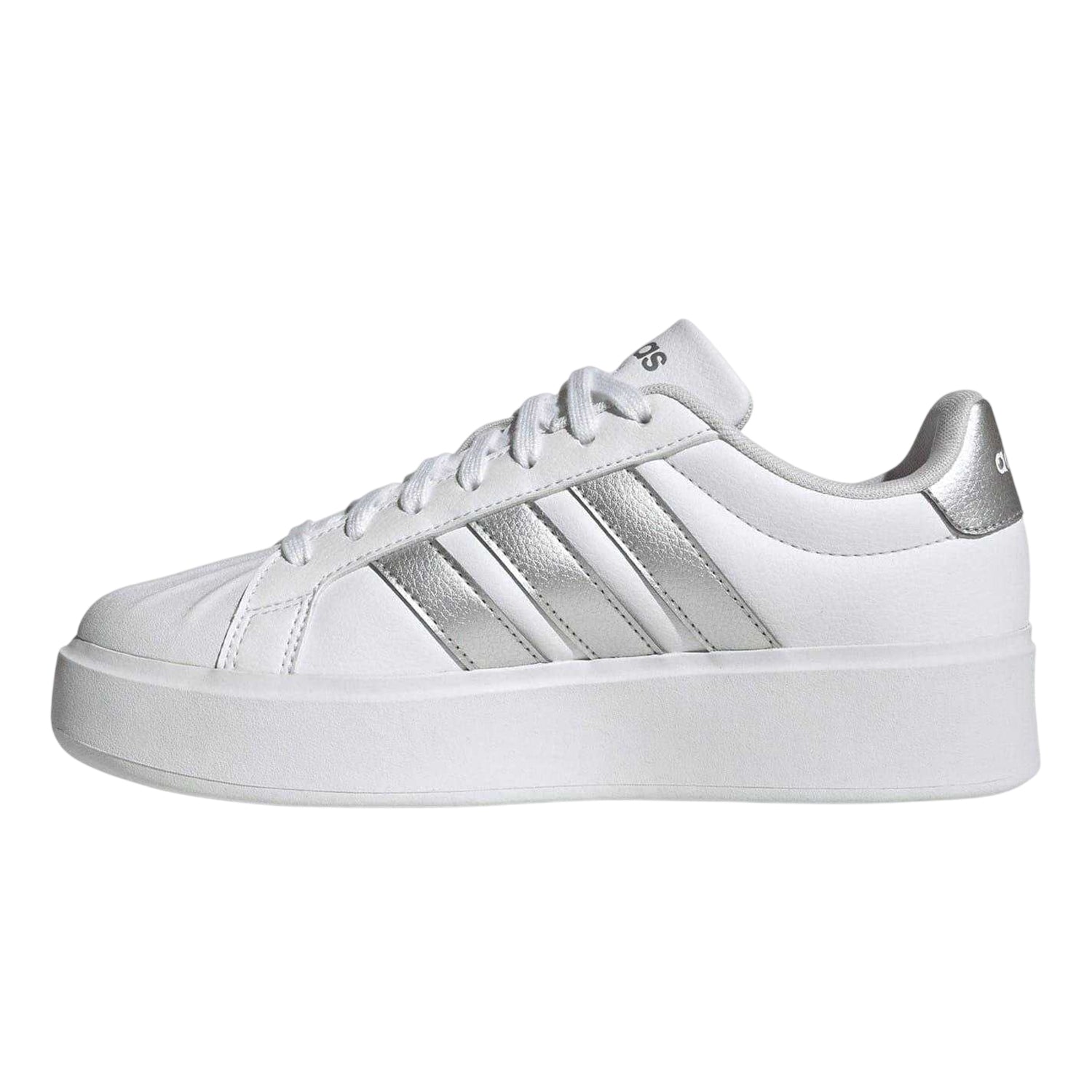 White - Side - Adidas Womens-Ladies Streetalk Bold Trainers
