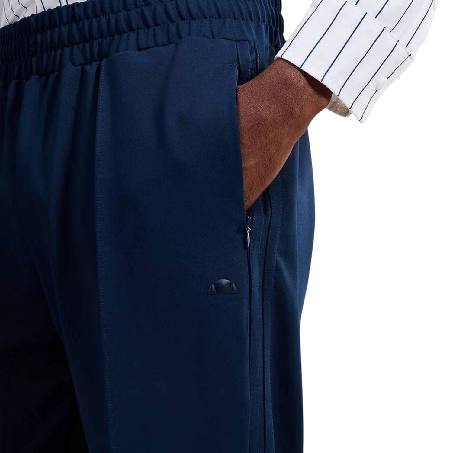 Navy - Side - Ellesse Mens Latucci Tracksuit Bottoms