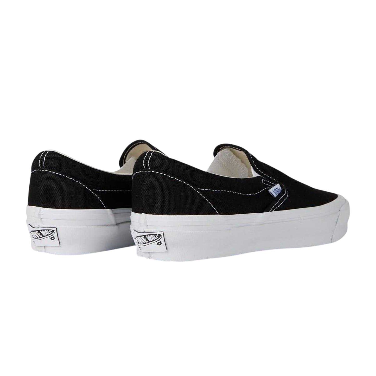 Black-White - Back - Vans Unisex Adult Reissue 98 Slip-on Platform Shoes