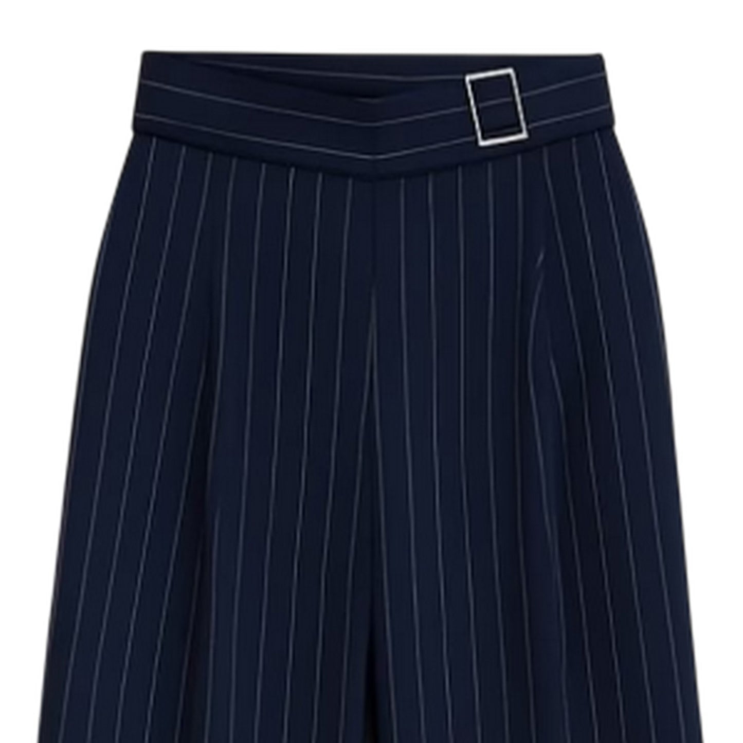 Navy - Side - I Saw It First Womens-Ladies Pinstripe Wide Leg Trousers