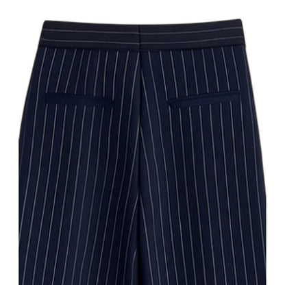 Navy - Lifestyle - I Saw It First Womens-Ladies Pinstripe Wide Leg Trousers