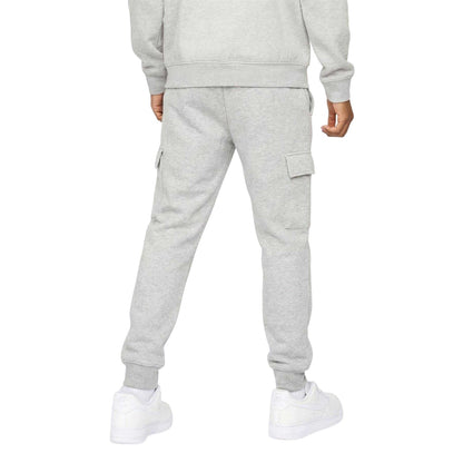 Grey Marl - Back - SikSilk Mens Logo Cargo Jogging Bottoms