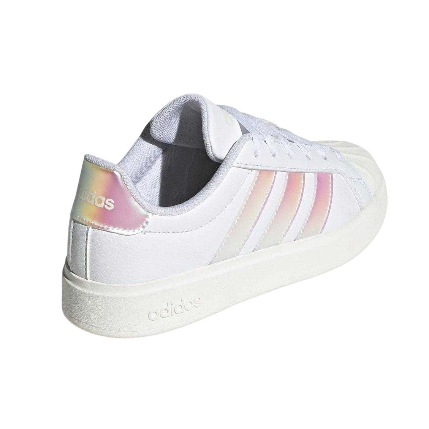 White - Back - Adidas Childrens-Kids Streetalk Iridescent Low Trainers