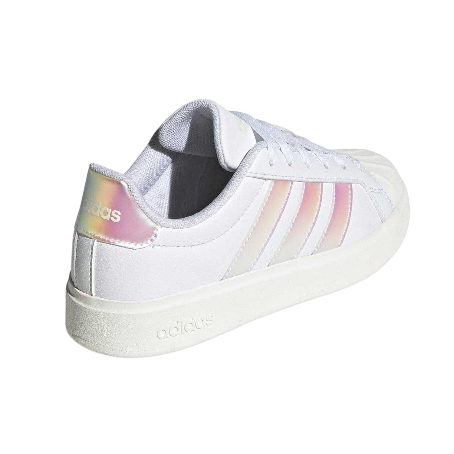 White - Back - Adidas Childrens-Kids Streetalk Iridescent Low Trainers