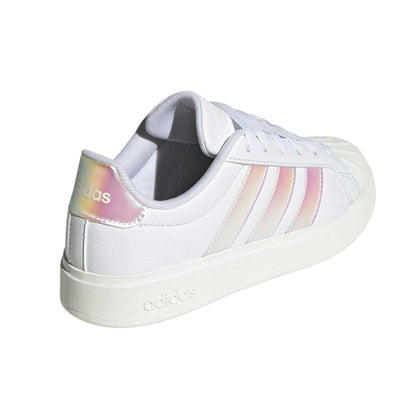 White - Back - Adidas Childrens-Kids Streetalk Iridescent Low Trainers