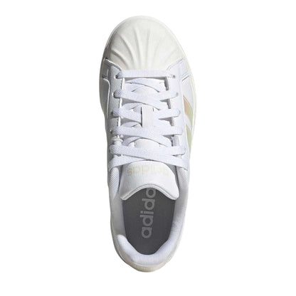 White - Lifestyle - Adidas Childrens-Kids Streetalk Iridescent Low Trainers