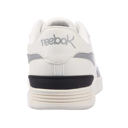 White-Grey - Back - Reebok Mens Advance Leather Court Trainers