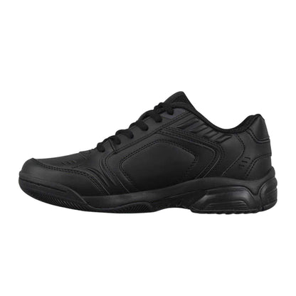 Black - Side - Slazenger Childrens-Kids Synthetic Tennis Shoes