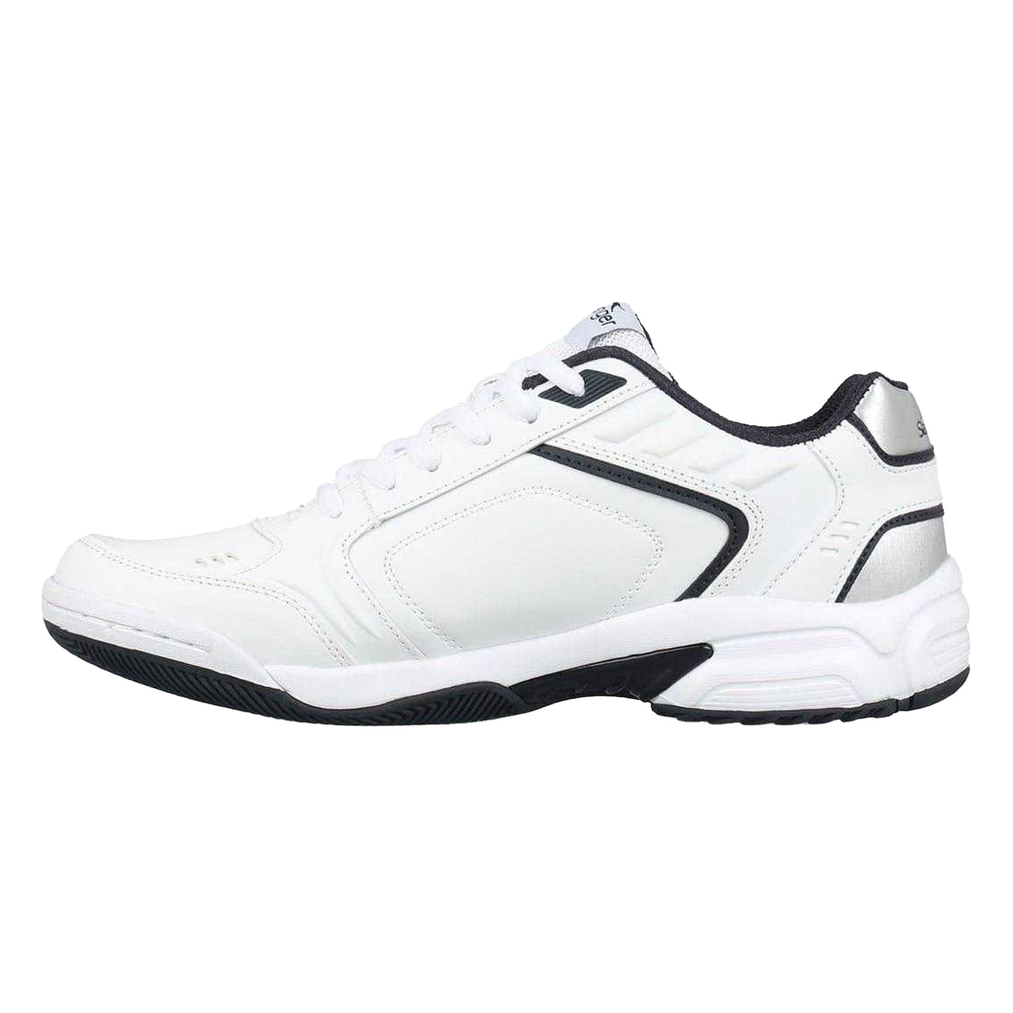 White-Navy - Side - Slazenger Mens Tennis Shoes