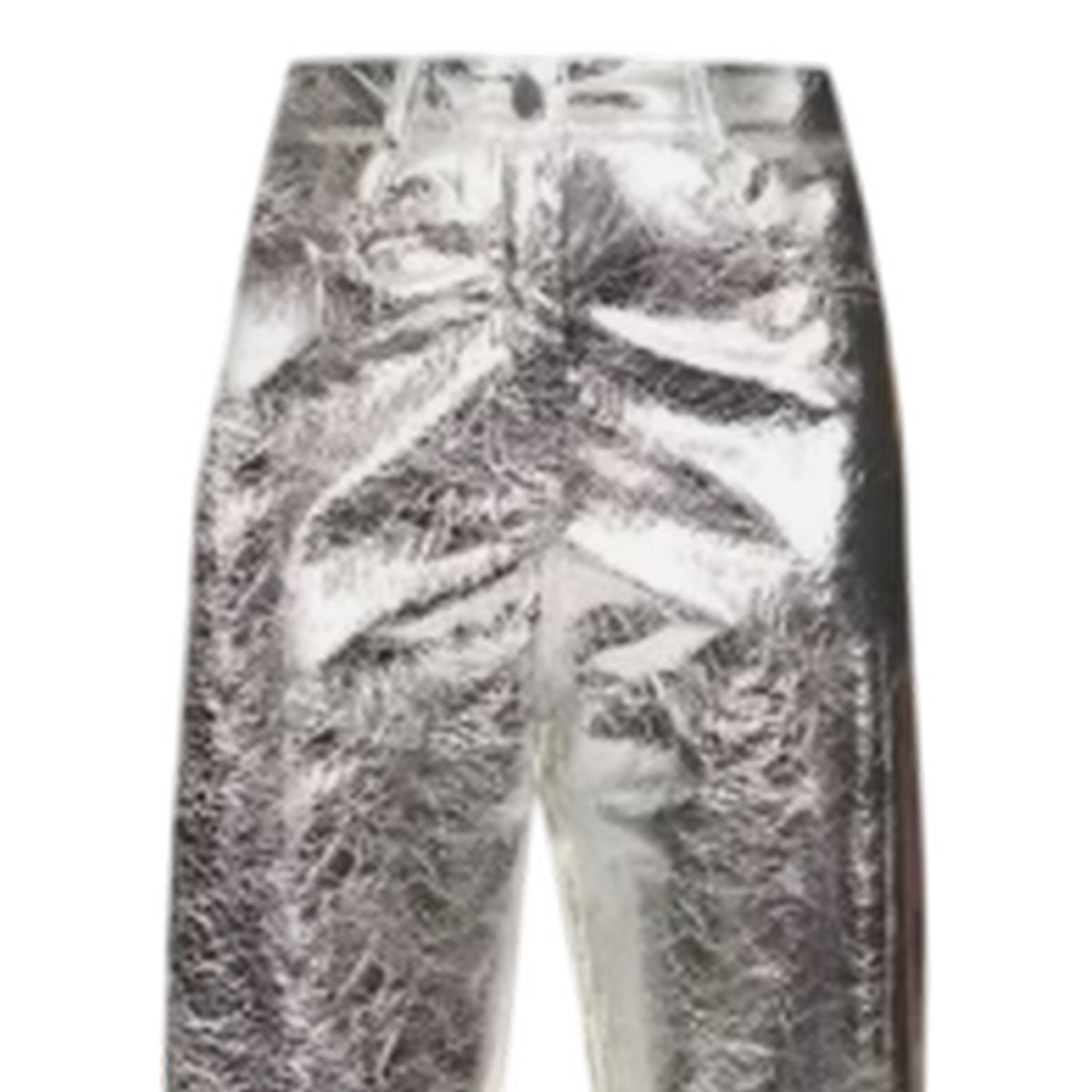 Silver - Back - AmyLynn Womens-Ladies Metallic Trousers