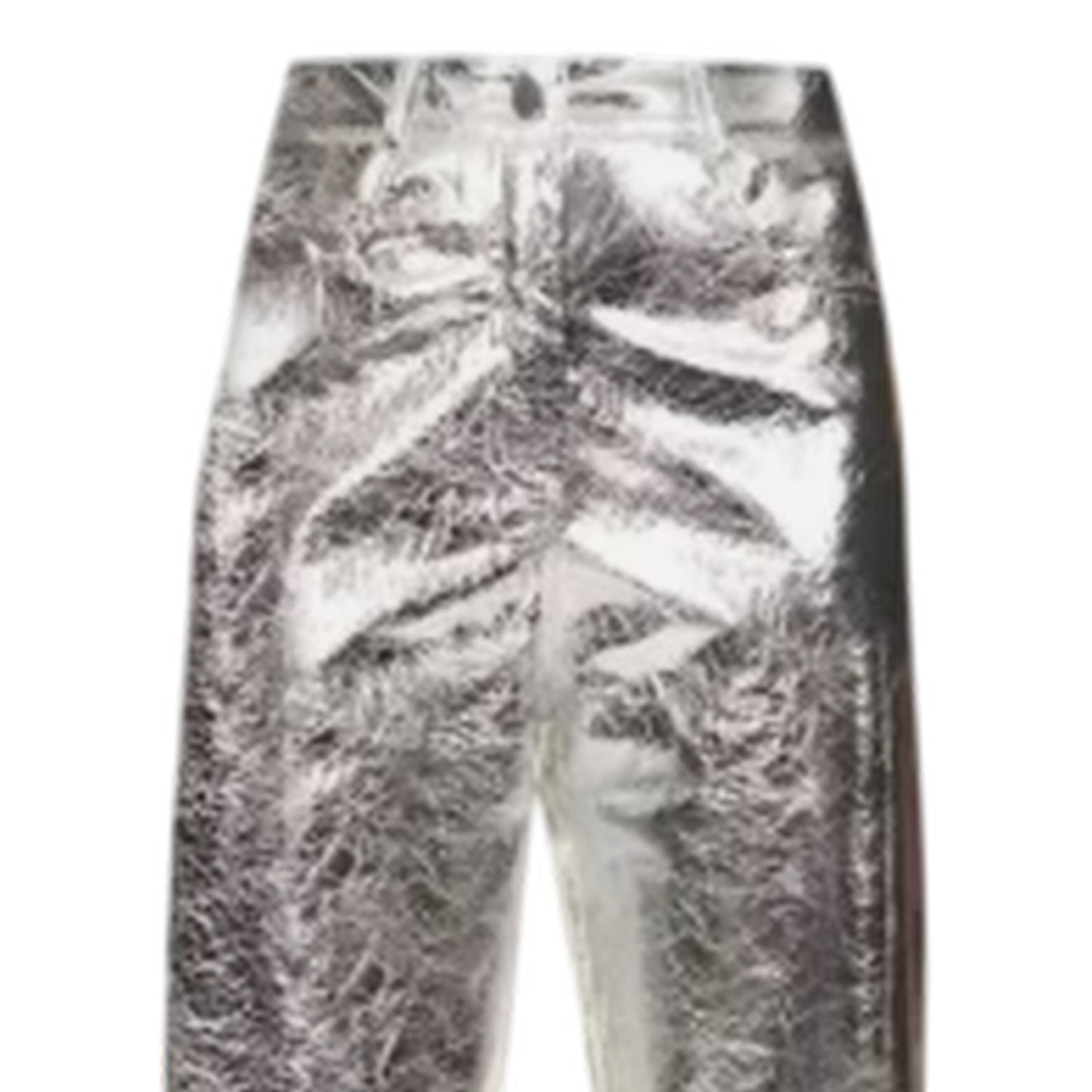 Silver - Back - AmyLynn Womens-Ladies Metallic Trousers