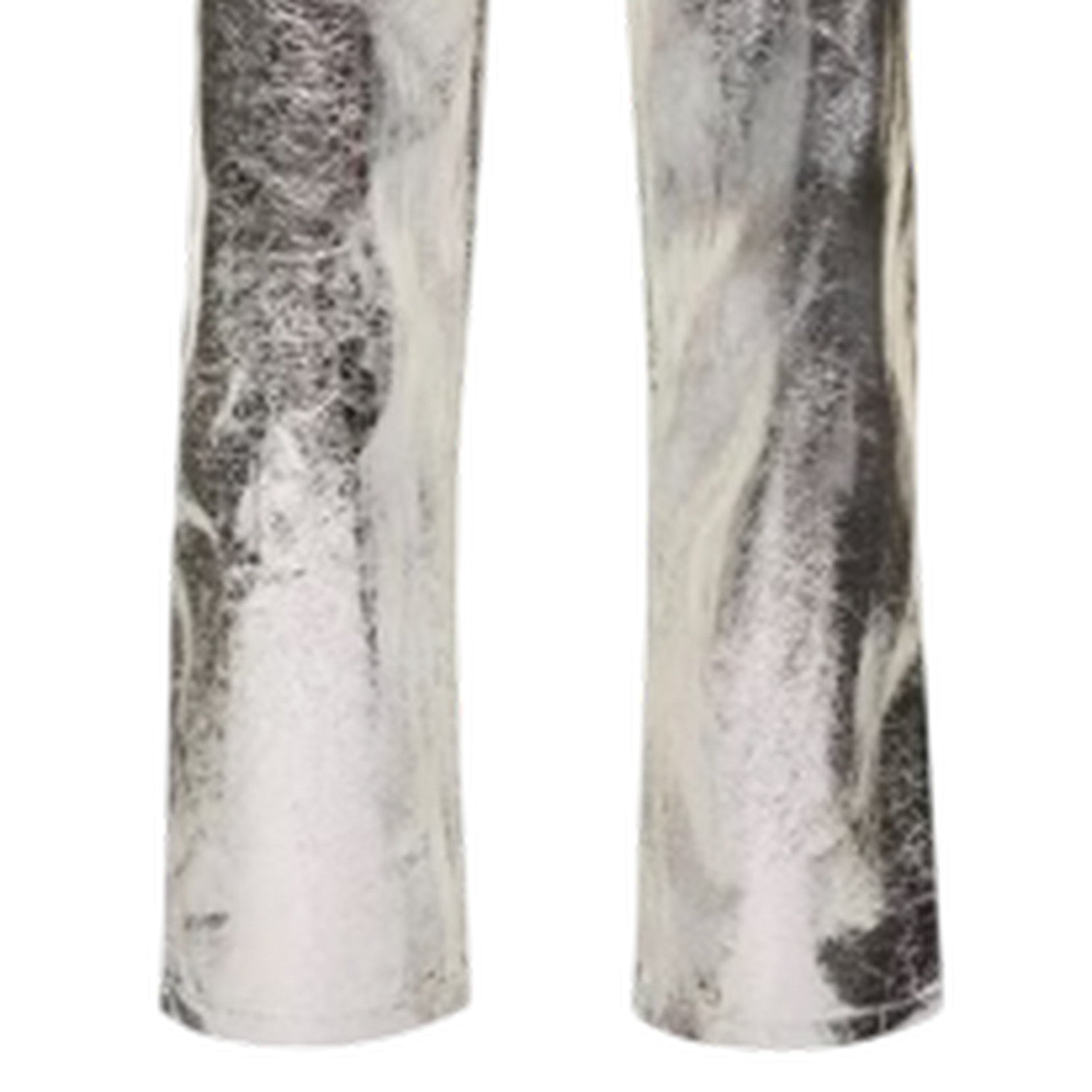 Silver - Side - AmyLynn Womens-Ladies Metallic Trousers