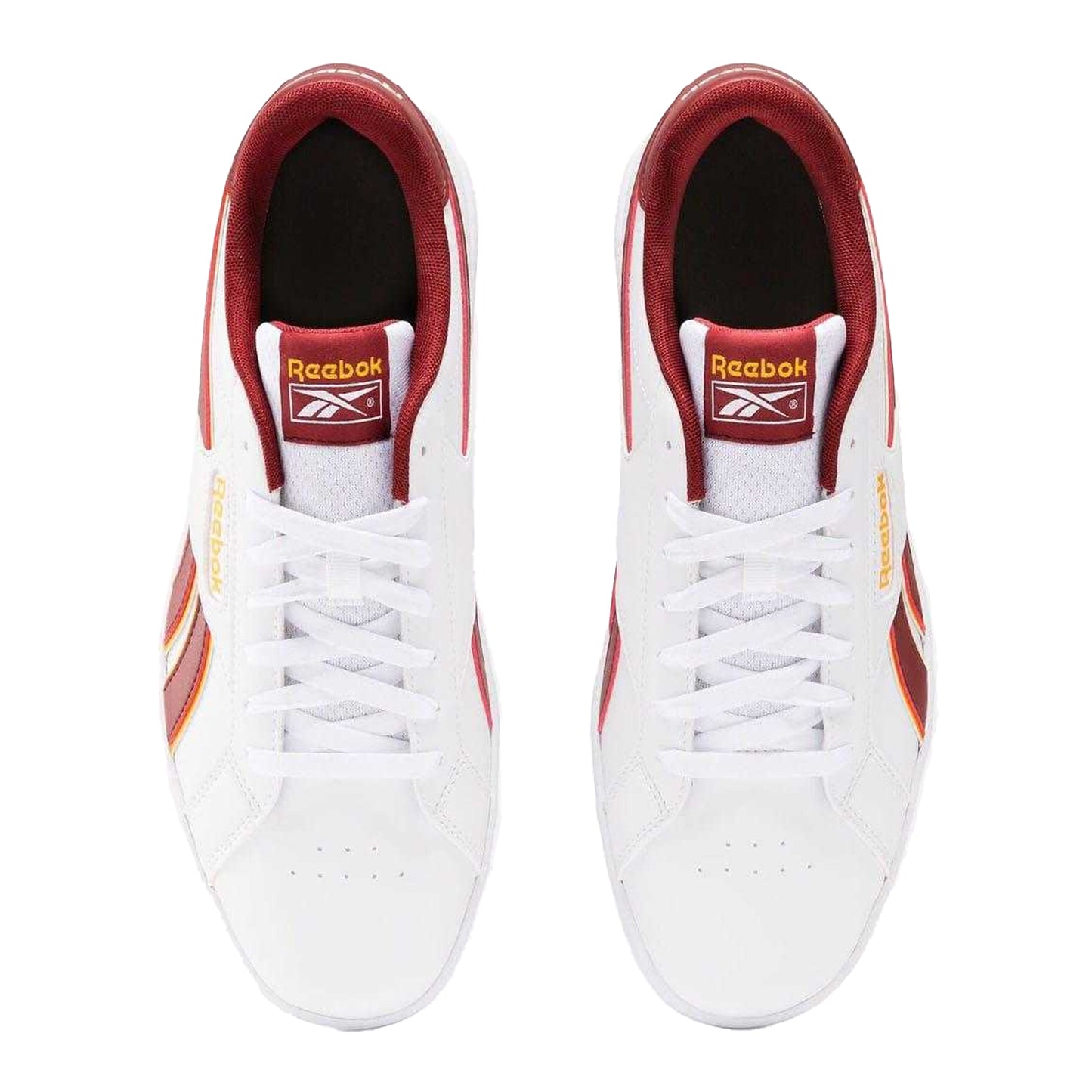 White-Red - Lifestyle - Reebok Unisex Adult Retro Synthetic Leather Court Trainers