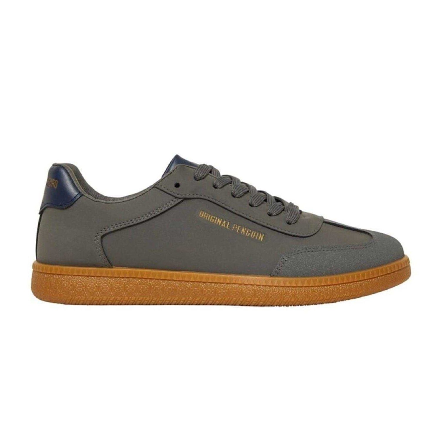 Grey - Front - Original Penguin Mens Salsa Trainers